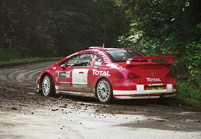 Action bei der Deutschland Rallye. 