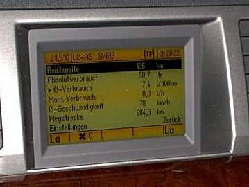 H/Z Triple Info Display im Opel Vectra Elagance Caravan 1.9 CDTI. 