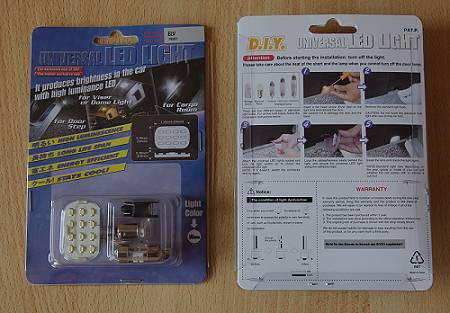 Das LED-Set - original verpackt. 