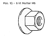 Zwei Muttern M 6. 