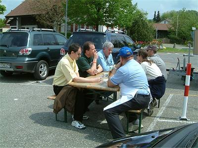 Mittagessen bei unserem Outifreund Keagheinz. 